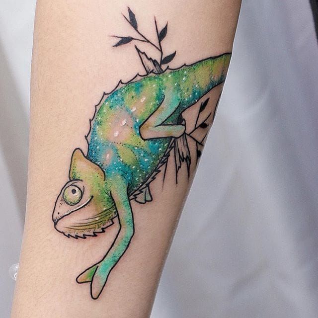 50 Amazing Chameleon Tattoos with Meaning  Body Art Guru
