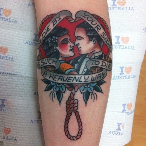 Lovers Noose Tattoo by Fergus Simms
