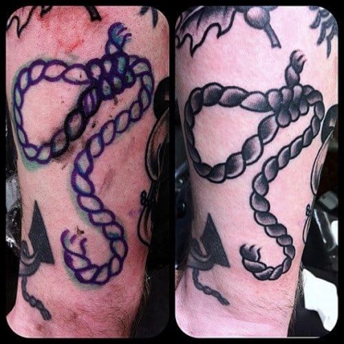 Black and Grey Noose Tattoo by Charlie Coppolo