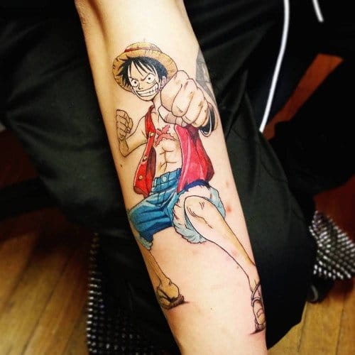 Popeye and One Piece Two Tattoos One Idea