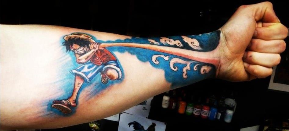 One piece (Japanese Anime) Arm Sleeve Tattoo | 3 Tattoo Designs for a  business in United States