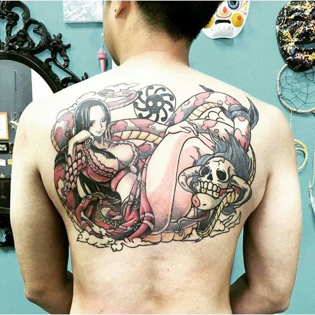 one piece tattoo by @loco_tattooshop Instagram