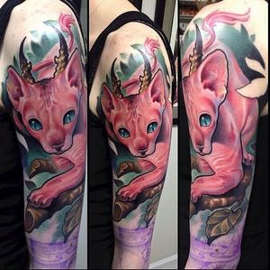 Sphynx Cat Tattoo by Andy Chambers