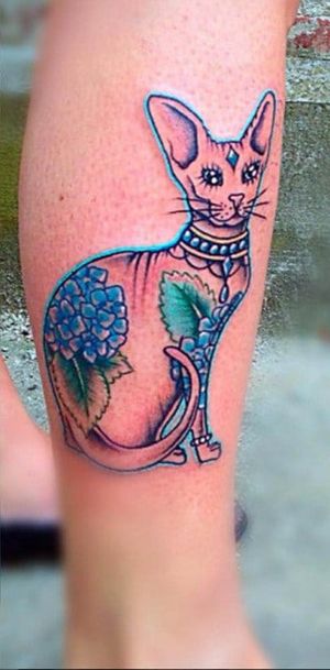 Tattooed Sphynx Cat Tattoo by Joy-Lady BlackInk