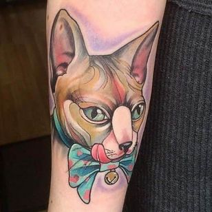 LV Tattoo - Artist Adam recreated this Sphinx Cat design adding the Galaxy  instead of a basic color pop. #sphinx #galaxy #egypt #sacred #tattoo  #tattooideas