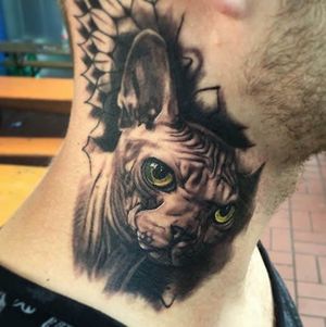 Dark Sphynx Tattoo by Victor del Fueyo