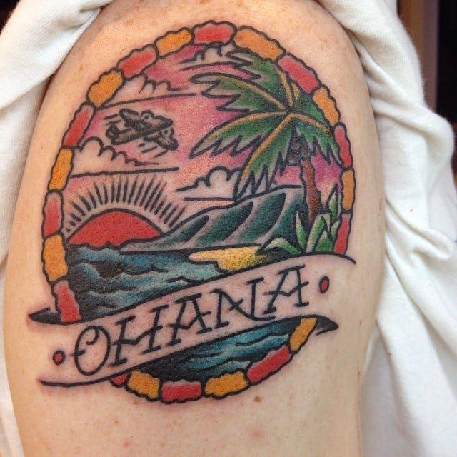 Paradise landscape tattoo  Tattoogridnet