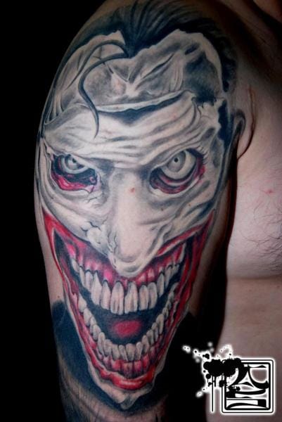 Joker Clown Tattoo by Balinese Tattoo