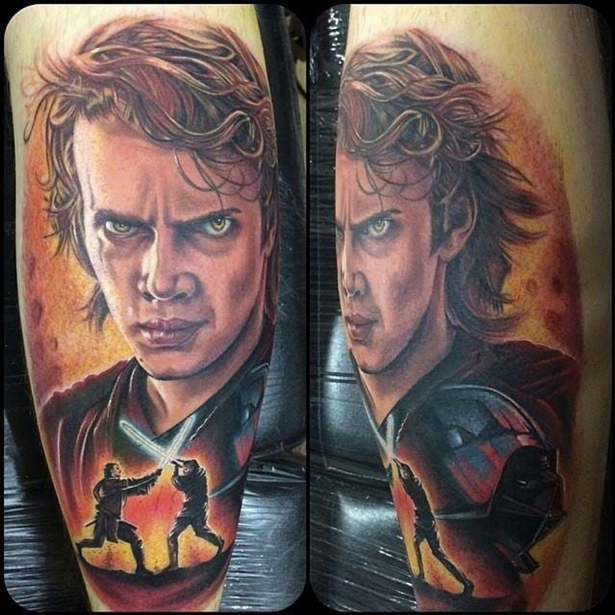 Tattoo uploaded by Robert Davies • Fierce Anakin Skywalker tattoo by