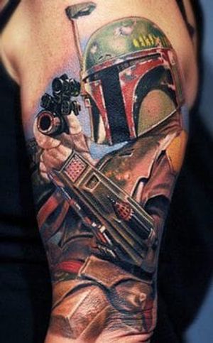 Boba Fett Star Wars Tattoo by Nikko Hurtado #starwars #bobafett #NikkoHurtado