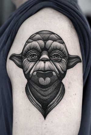 Tattoo uploaded by Robert Davies • Saint Yoda Tattoo by Benji