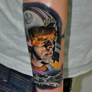 Incredible Luke Skywalker Tattoo by Rock Tattoo #lukeskywalker #starwars #rocktattoo