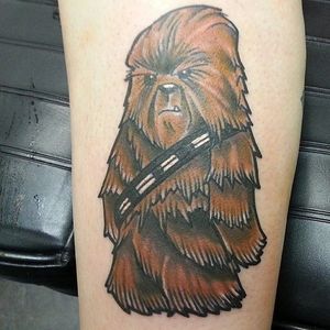 Star Wars tattoo. Artist unknown #chewbacca #starwars