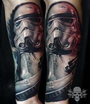 Stormtrooper Tattoo by Tattooed Theory #stormtrooper #tattooedtheory #starwars