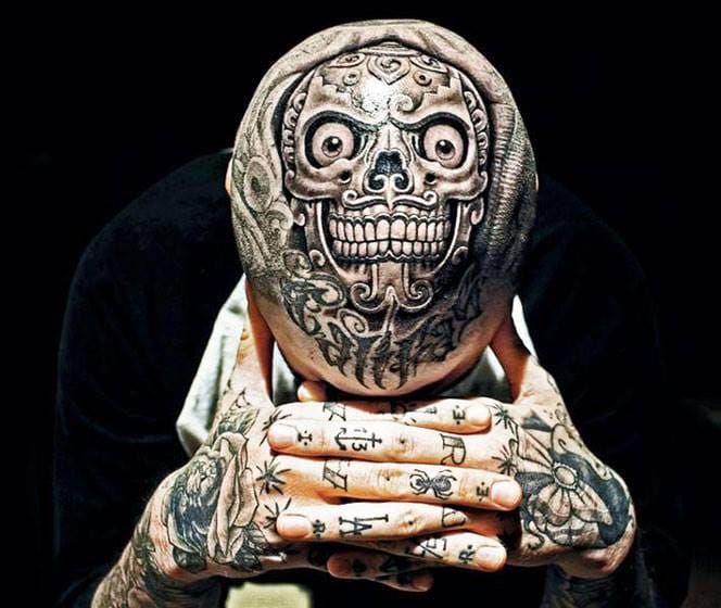 Mexican skull with 3d effect. Rad !