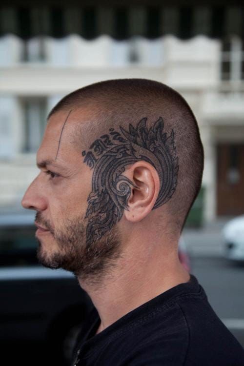 Bald men reveal their VERY creative head tattoos - from turtle hats to  designer logos | The Sun
