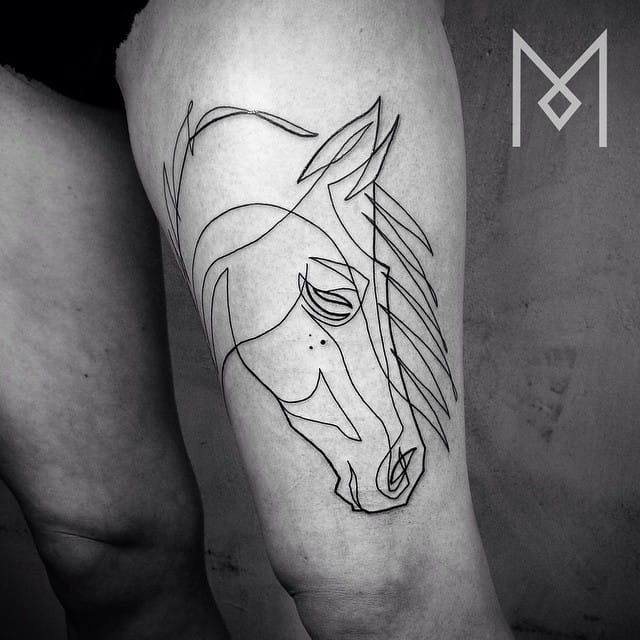 Black Horse Tattoo  Etsy