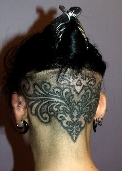 The back of the head is a good idea, if you want to hide your tattoo with your hair when you want.