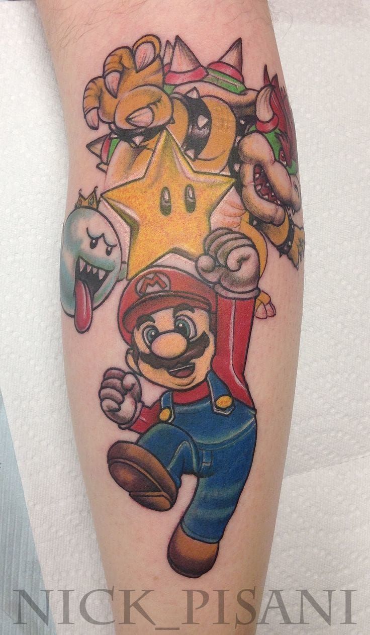 Super Mario tattoo by Cristian Carrion  Photo 25367