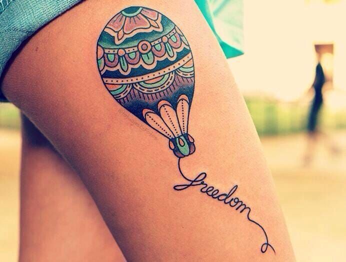 Pin on hot air balloon tattoo