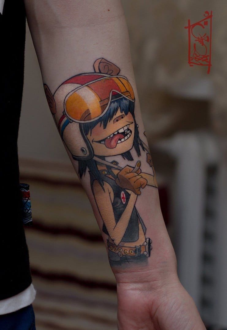 15 Gorillaz Tattoos That Will Give You The Feel Good Inc Vibes Tattoodo