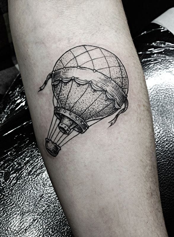Little hot air balloon tattoo by Natasha Hannascott  Post 23646