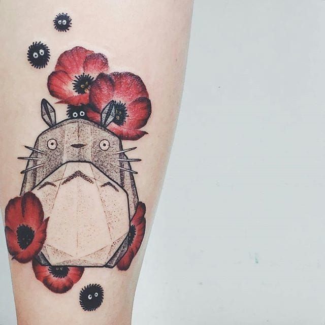 totoro umbrella tattoo