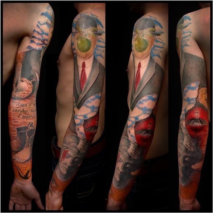 Rene Magritte inspired tattoo on the lower back  Official Tumblr page  for Tattoofilter for Men and Women