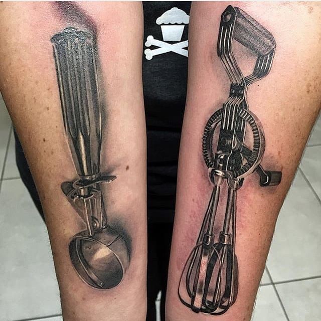Ready to make some pastry with these amazing 3D tattoos by Marshall 3rd Eye??