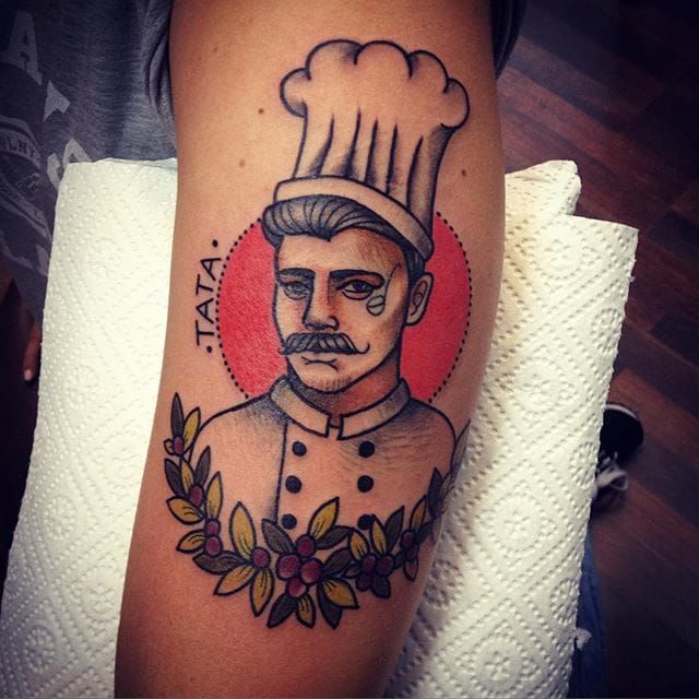 24 Culinary Tattoos For Men and Women– Cooking Ink Ideas →  Tracesofmybody.com → Best Tattoo Ideas