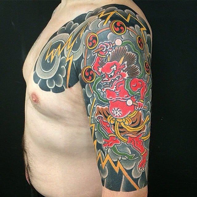 60 Raijin Tattoo Designs For Men  Japanese Mythology Ink Ideas