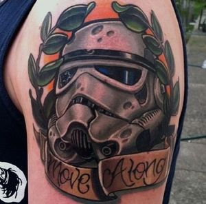 Another neo-traditional Storm Trooper tattoo.