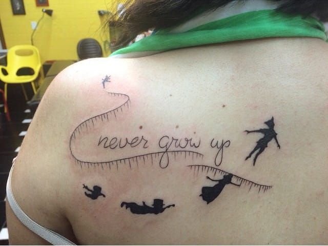 Peter Pan quote tattooed on the arm  wwwotziappcom  Tattoo quotes Peter  pan tattoo Disney tattoos
