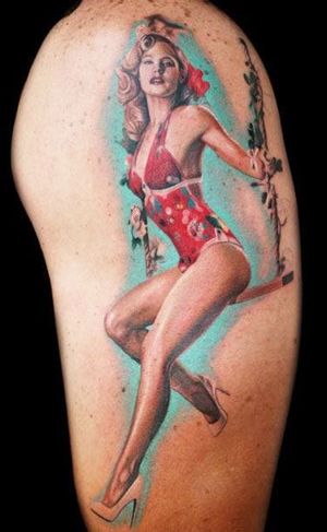 Inspired by a pin-up shot of actress Kristen Bell (also by Rember Orellana).