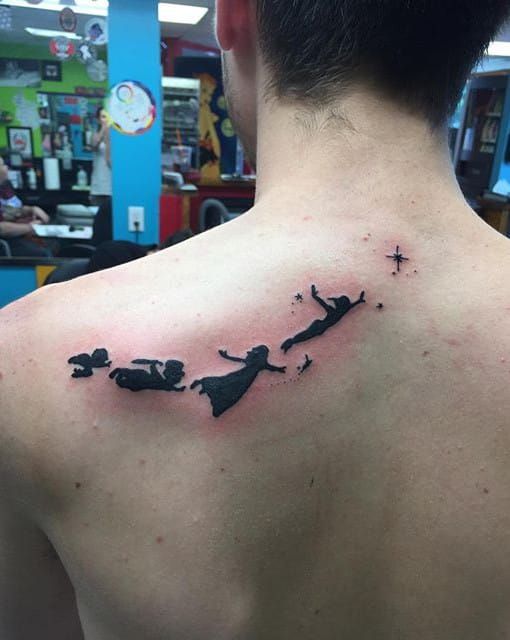 Peter Pan tattoo done at Headlight Tattoo