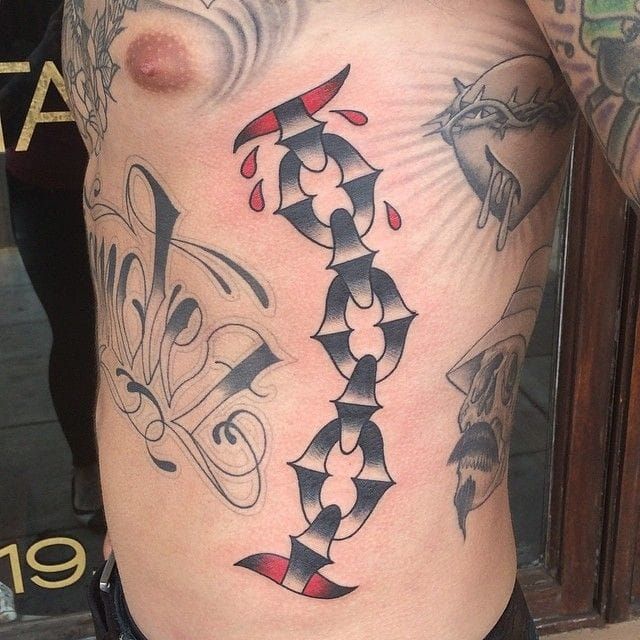 Badass Side Tattoo by Michelle Flynn