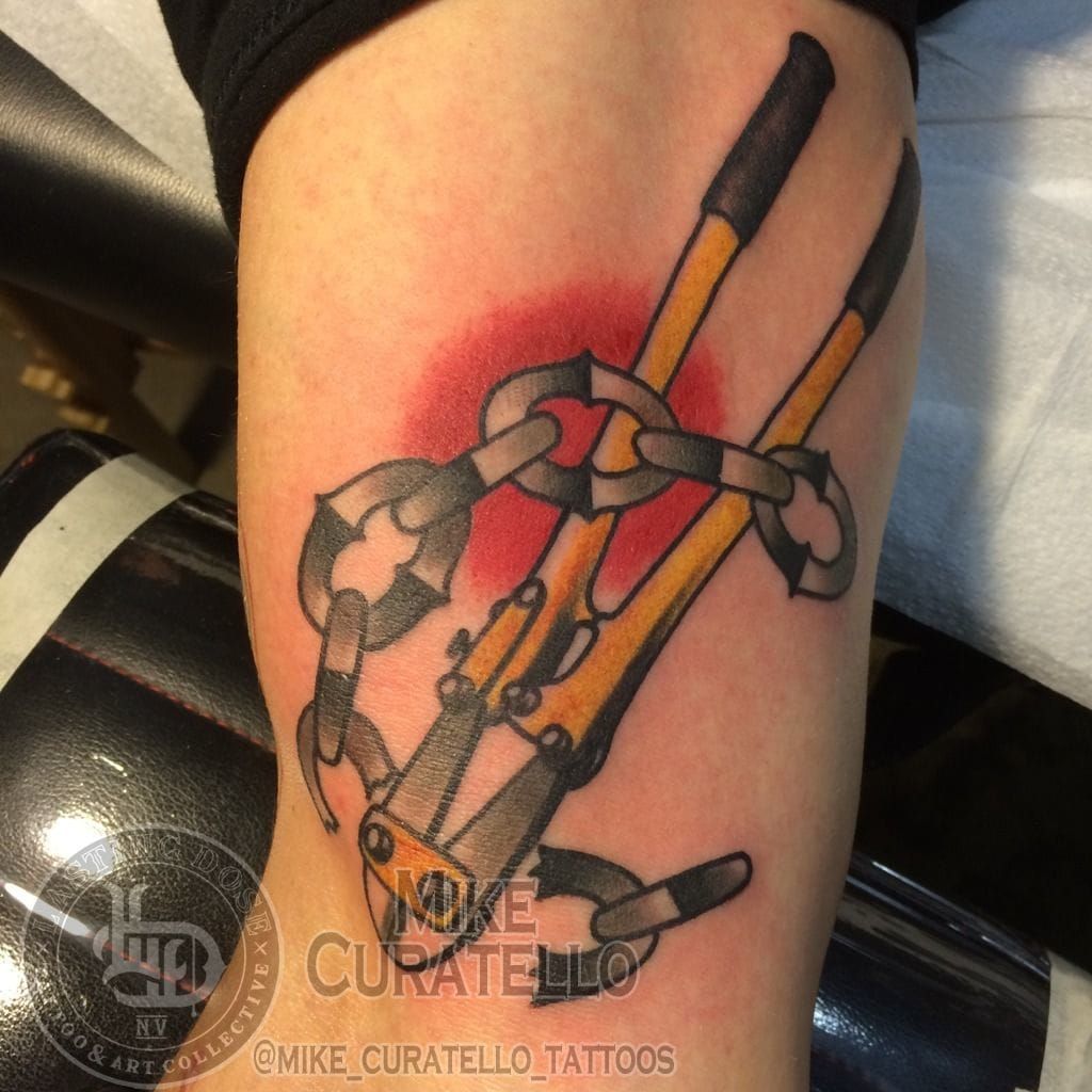 Broken Chain Tattoo by Mike Curatello