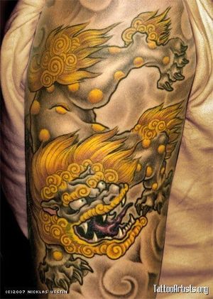 Foo Dog Tattoo by Nicklas Westin