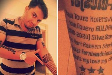 Manchester City Fan Gets Players Name Tattoos But Something S Wrong Tattoodo
