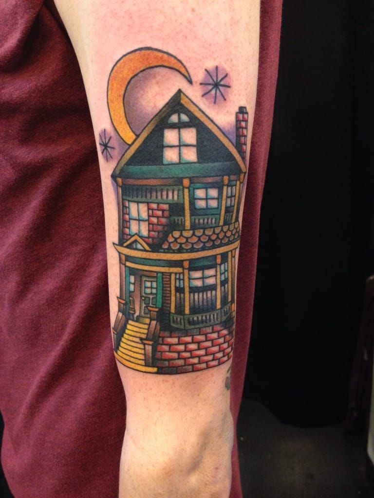 20 Wistful House Tattoos Youre Never Too Far From Home  Tattoodo
