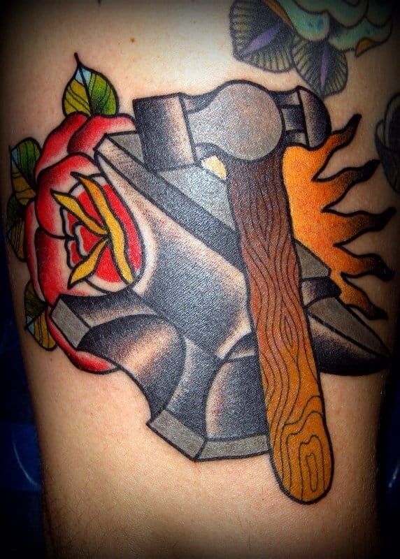 Dad Hammer Tattoo by Adam Lauricella TattooNOW