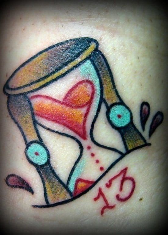 traditional hourglass tattoo designs