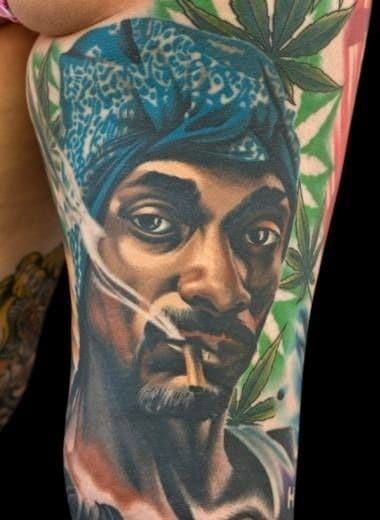 Tattoo uploaded by Tattoodo  Snoop Dogg portrait by Steve Butcher  SteveButcher color portrait realism snoopdogg tattoooftheday   Tattoodo