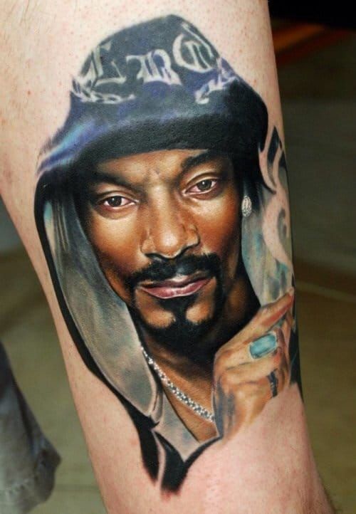 Portrait Snoop Dogg black and grey neón tattoo tattoos tattooideas  tattooed tattoomaster tattooartist tattoorealistic  Instagram