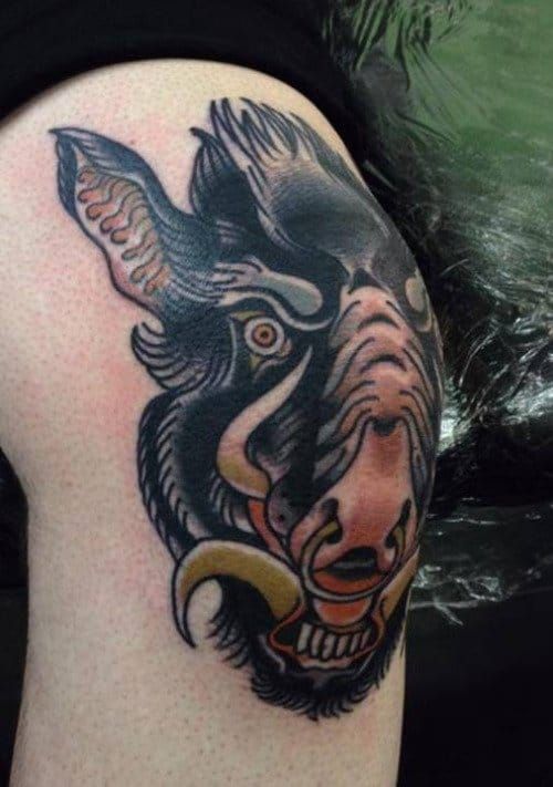 wild boar tattoo