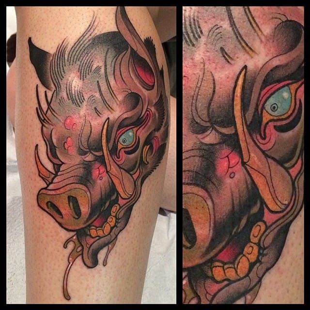 Japanese Wild Boar Tattoo
