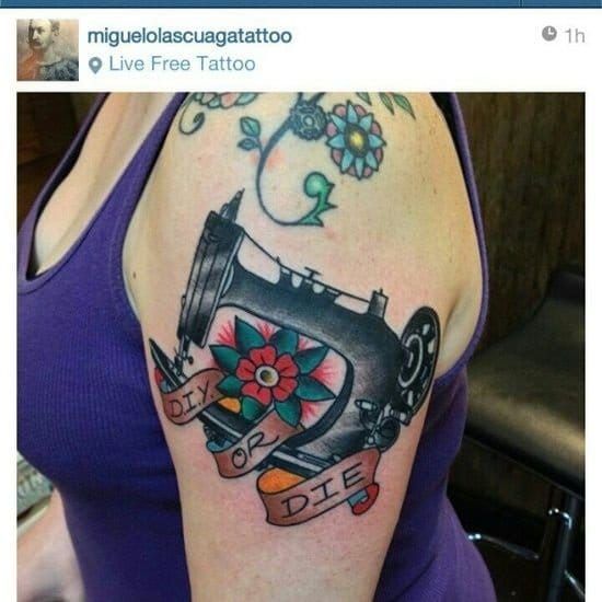 8 Neo Traditional Sewing Machine Tattoos • Tattoodo