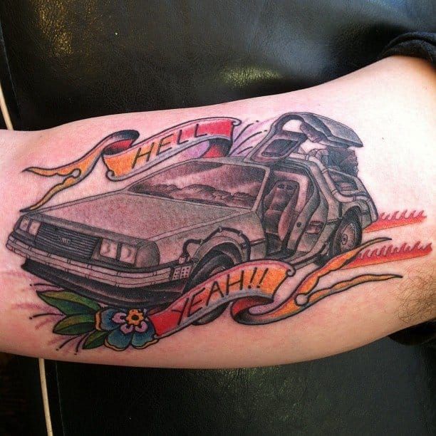 6 Crazy Delorean Tattoos That'll Take You Back To The Future • Tattoodo