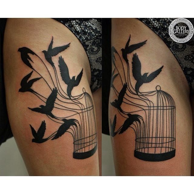 19 Meaningful Bird Cage Tattoo Designs