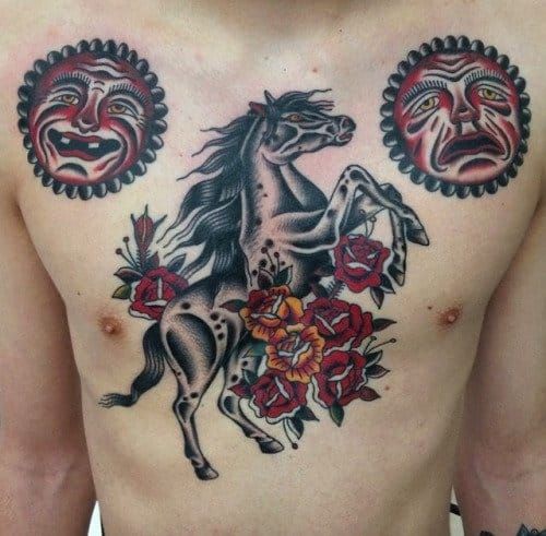 Traditional Horse tattoo men at theYou.com